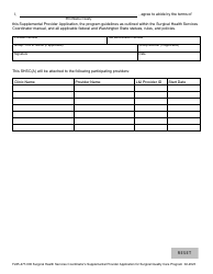 Form F245-477-000 Surgical Health Services Coordinator&#039;s Supplemental Provider Application for Surgical Quality Care Program - Washington, Page 3