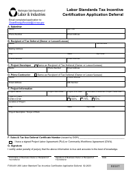 Form F303-001-000 Labor Standards Tax Incentive Certification Application Deferral - Washington, Page 3