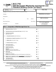 Form B-C-710 Malt Beverages Wholesaler and Importer and Resident Brewery Excise Tax Return - North Carolina, Page 2