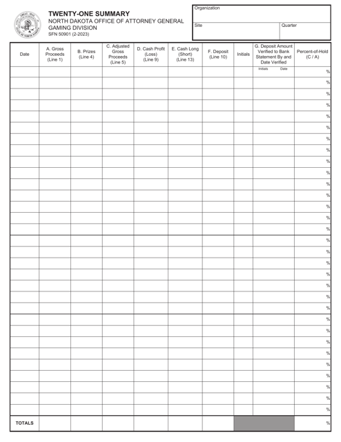 Form SFN50901  Printable Pdf