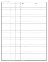 Form SFN54064 Digital Surveillance Review Log - North Dakota, Page 2