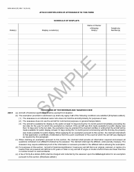 Form BOE-260-B Claim for Exemption From Property Taxes of Aircraft of Historical Significance - Sample - California, Page 2