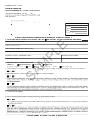 Form BOE-262-AH Church Exemption Property Used Solely for Religious Worship - Sample - California
