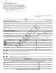 Form BOE-263 Lessors&#039; Exemption Claim - Sample - California