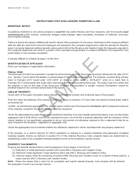 Form BOE-263 Lessors&#039; Exemption Claim - Sample - California, Page 2