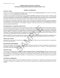 Form BOE-269-AH Claim for Veterans&#039; Organization Exemption - Sample - California, Page 3