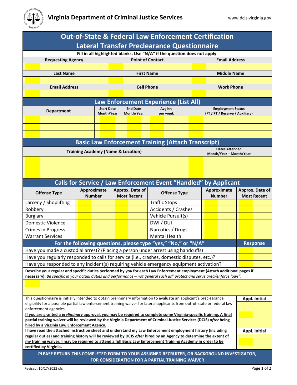 virginia-out-of-state-federal-law-enforcement-certification-lateral