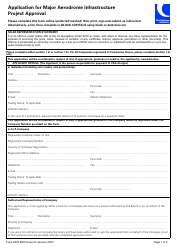 Form SRG2009 Application for Major Aerodrome Infrastructure Project Approval - United Kingdom