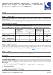 Form SRG1411E Application for the Notification of a Change to Personal Details to an Atco or Fiso Licence or Radio Operator Certificate of Competence - United Kingdom, Page 3