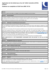 Form SRG1411A Application for the Initial Issue of an Air Traffic Controller (Atco) Licence (UK Regulation (Eu) 2015/340) - United Kingdom, Page 4