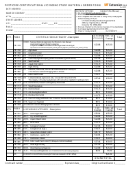 Document preview: Form F818 Pesticide Certification & Licensing Study Material Order Form - Tennessee