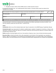 Form 1208A Application for Exemption From Coverage for a Partner or Executive Officer in Construction - Ontario, Canada, Page 2