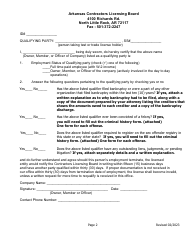 Qualifier Change Form - Arkansas, Page 2