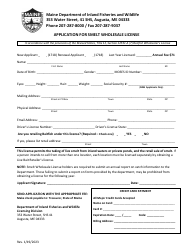 Document preview: Application for Smelt Wholesale License - Maine
