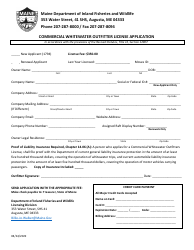 Document preview: Commercial Whitewater Outfitter License Application - Maine