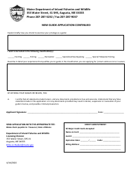New Guide License Application - Maine, Page 3