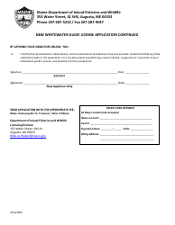 New Whitewater Guide License Application - Maine, Page 2