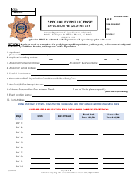 Document preview: Special Event License - Arizona