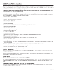 Form PCR Political Contribution Refund Application - Minnesota, Page 2