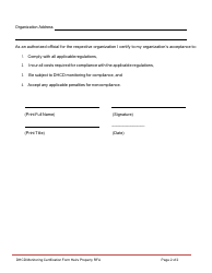 Monitoring Certification Form - Washington, D.C., Page 2