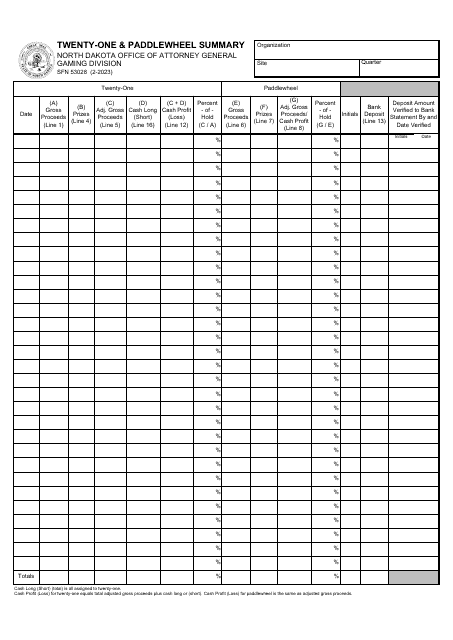 Form SFN53028  Printable Pdf