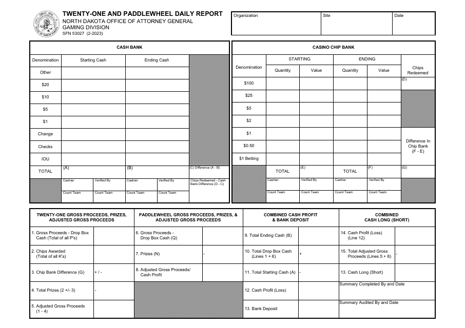 Form SFN53027  Printable Pdf