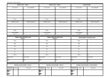 Form SFN53027 Twenty-One and Paddlewheel Daily Report - North Dakota, Page 2