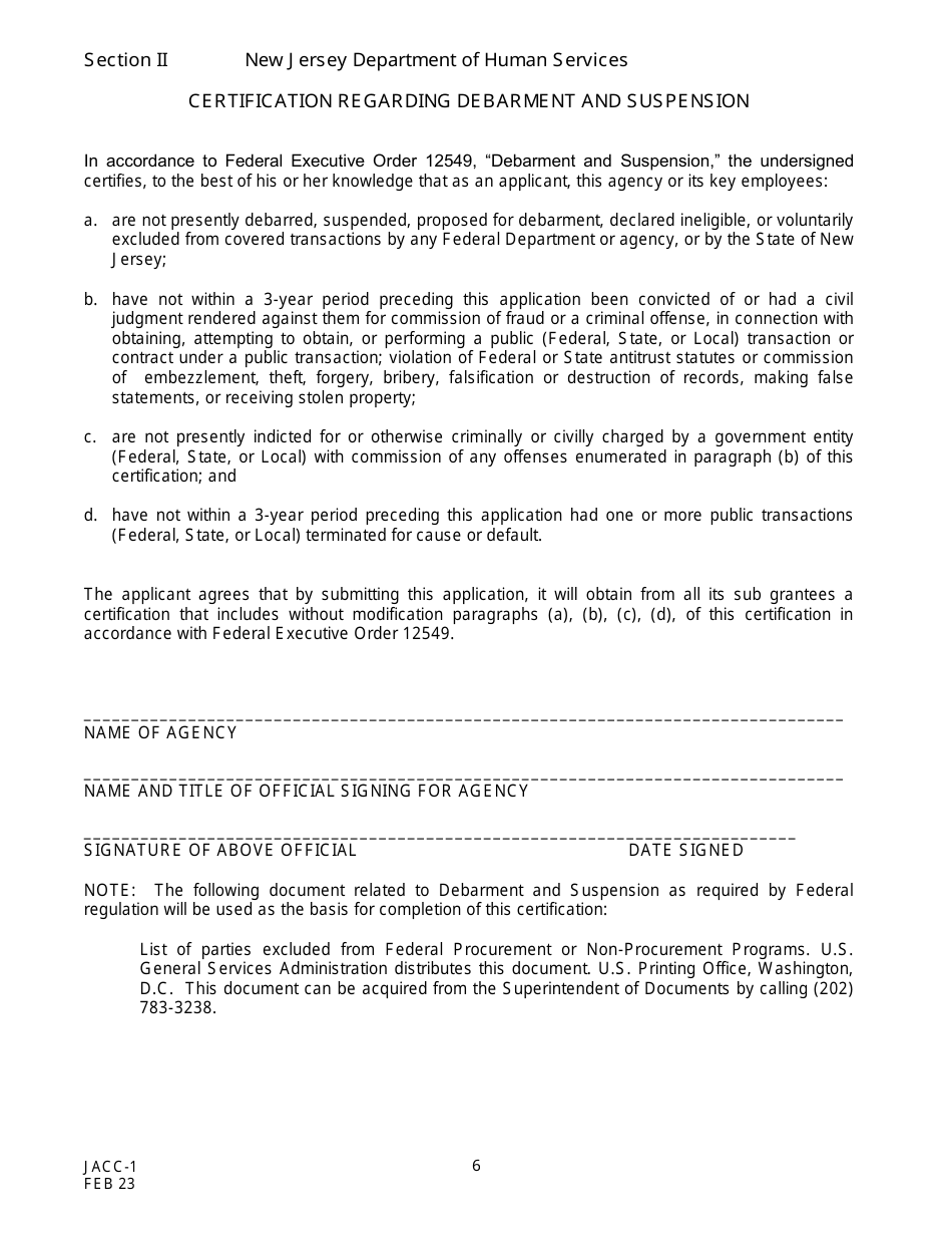 Form JACC-1 Jacc Provider Application - New Jersey, Page 6