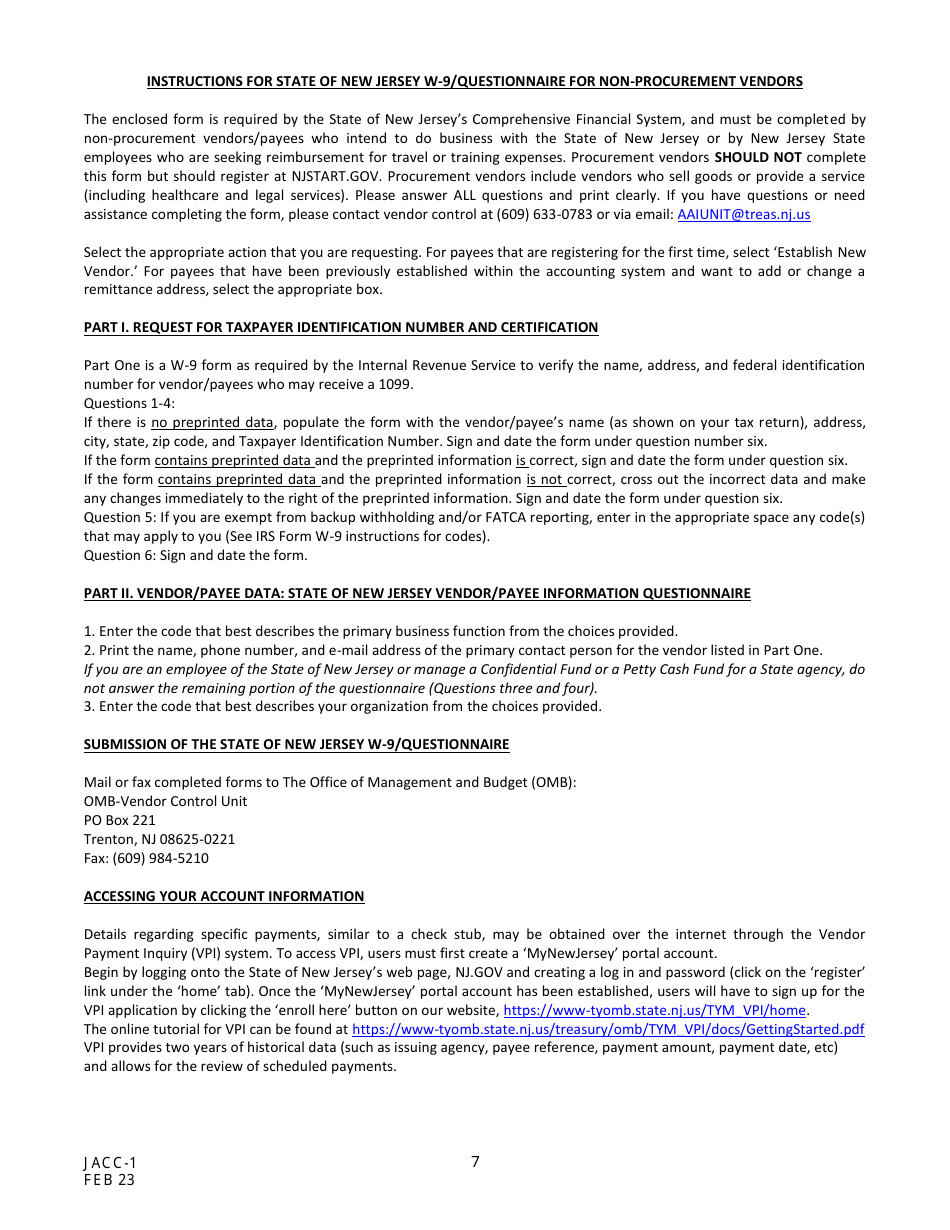Form JACC-1 Jacc Provider Application - New Jersey, Page 7