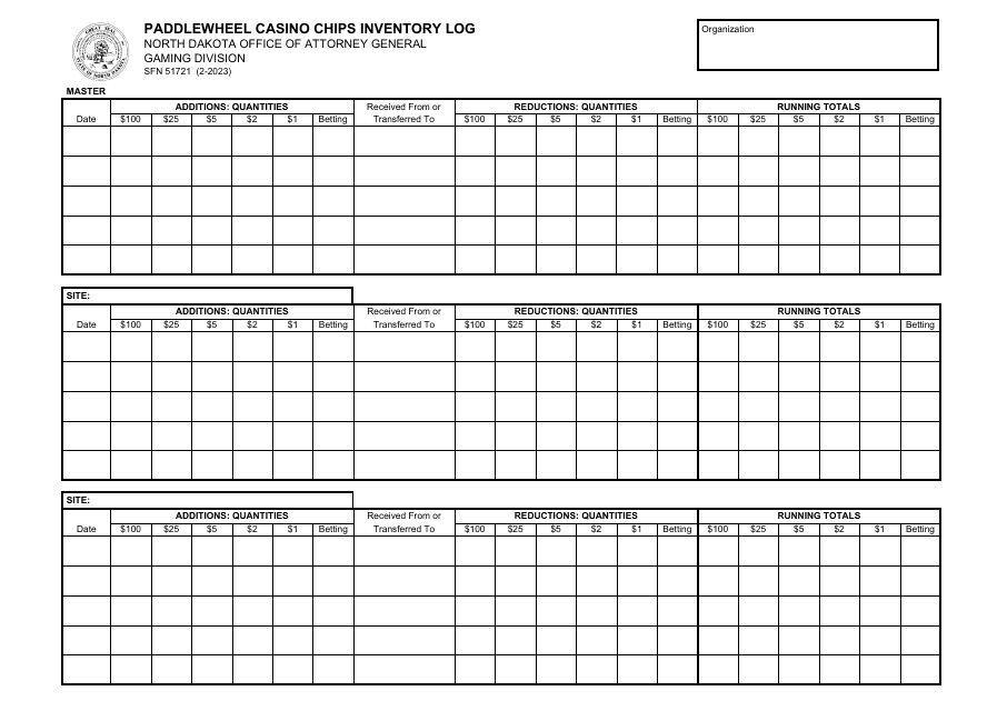 Form SFN51721  Printable Pdf