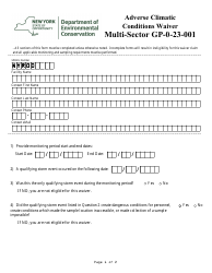 Adverse Climatic Conditions Waiver - Multi-Sector Gp-0-23-001 - New York, Page 2