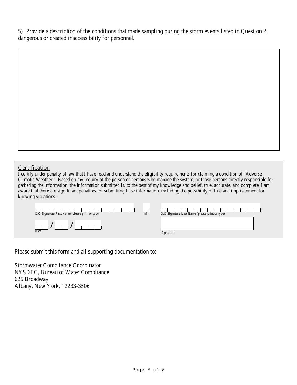 Adverse Climatic Conditions Waiver - Multi-Sector Gp-0-23-001 - New York, Page 3