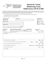 Document preview: Quarterly Visual Monitoring Form - New York