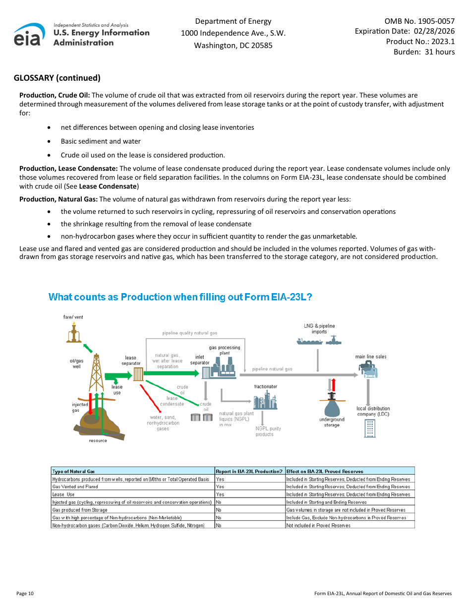 Instructions for Form EIA-23L Annual Report of Domestic Oil and Gas Reserves, Page 10