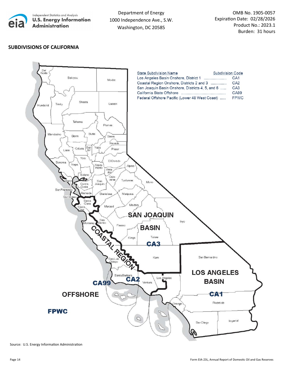 Instructions for Form EIA-23L Annual Report of Domestic Oil and Gas Reserves, Page 14