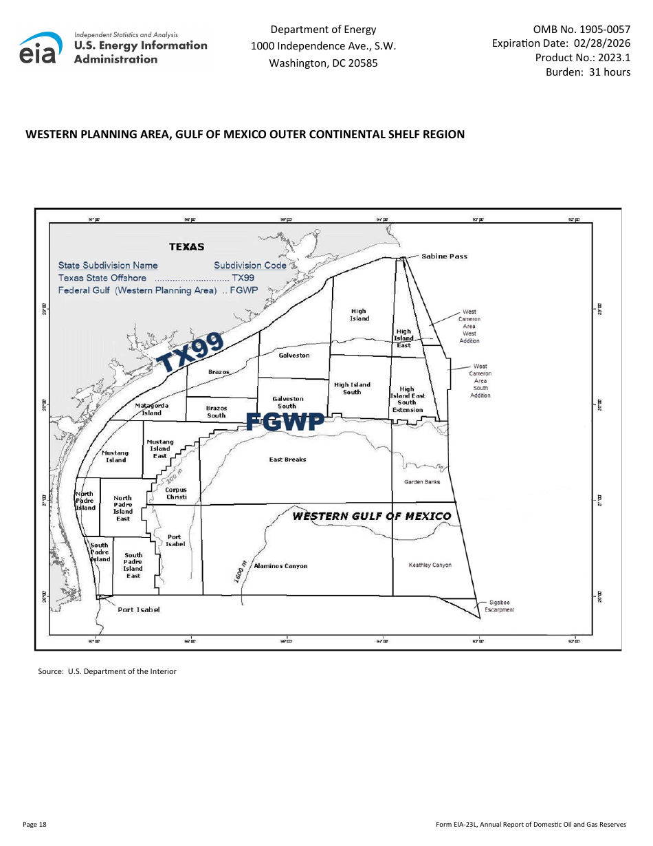Instructions for Form EIA-23L Annual Report of Domestic Oil and Gas Reserves, Page 18