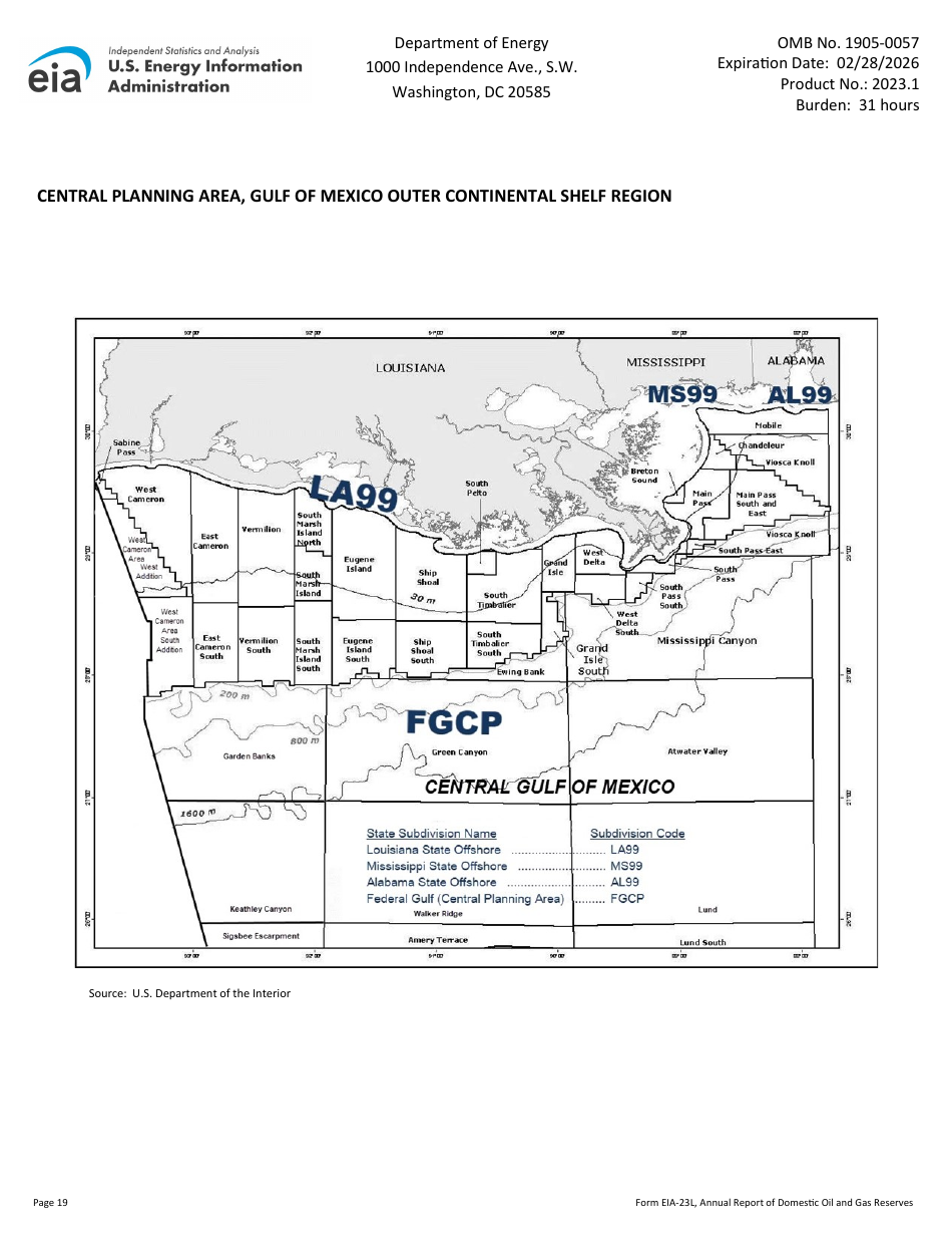 Instructions for Form EIA-23L Annual Report of Domestic Oil and Gas Reserves, Page 19