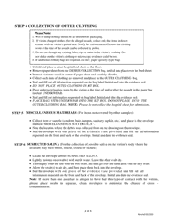 Sled Sexual Assault Evidence Collection Kit Instructions - Box Style - South Carolina, Page 2