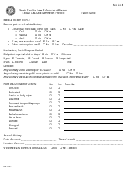 Sexual Assault Examination Protocol - Box Style - South Carolina, Page 2
