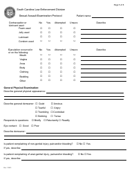 Sexual Assault Examination Protocol - Envelope Style - South Carolina, Page 5