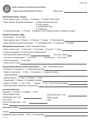 Sexual Assault Examination Protocol - Envelope Style - South Carolina, Page 6