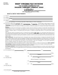 Document preview: Form WV/CEM-B Preneed Cemetery Company Bond - West Virginia