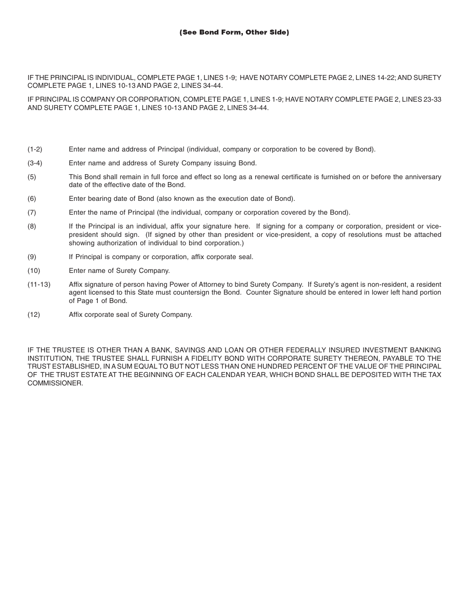 Form WV / CEM-B Preneed Cemetery Company Bond - West Virginia, Page 2