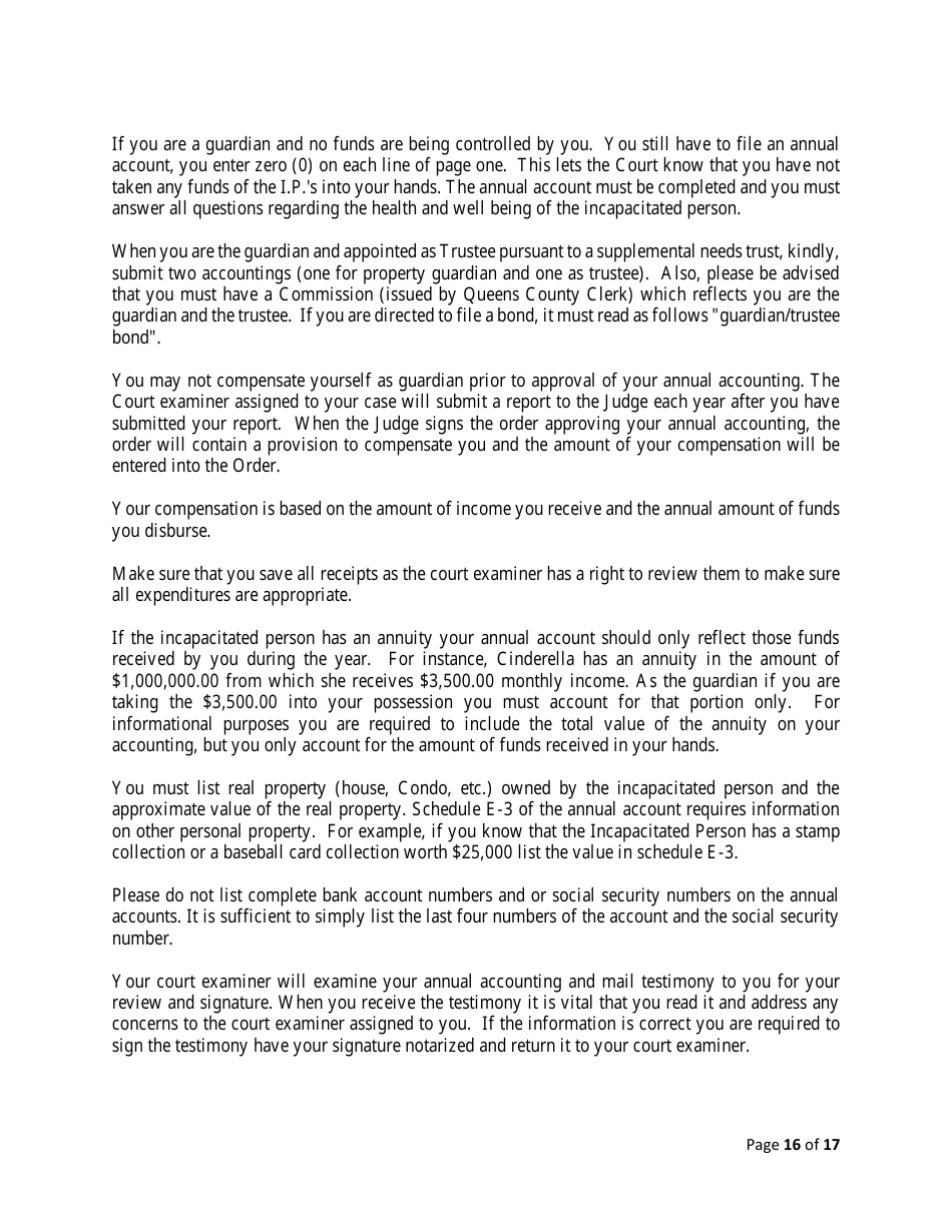 Annual Account - Queens County, New York, Page 16