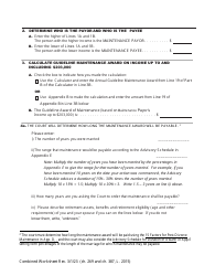 Combined Worksheet for-Postdivorce Maintenance Guidelines and, if Applicable, Child Support Standards Act (For Contested Cases) - New York, Page 2