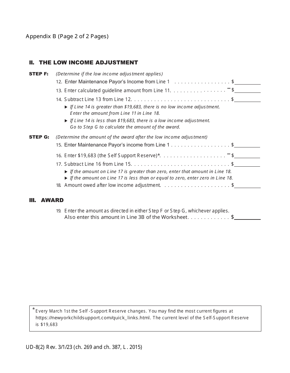 Form UD-8(2) Maintenance Guidelines Worksheet - New York, Page 7