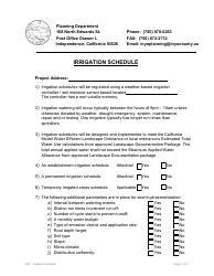 Appendix D Model Water Efficient Landscape Ordinance (Mwelo) Prescriptive Compliance Form - Planning Department - Inyo County, California, California, Page 9