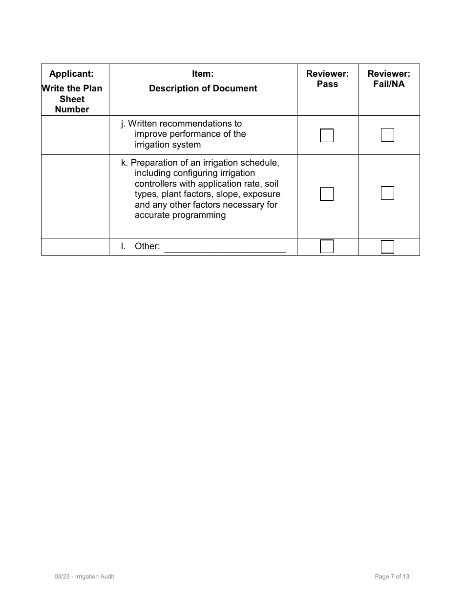 Certificate of Completion - Performance Path - Model Water Efficient Landscape Ordinance (Mwelo) - Inyo County, California, Page 13