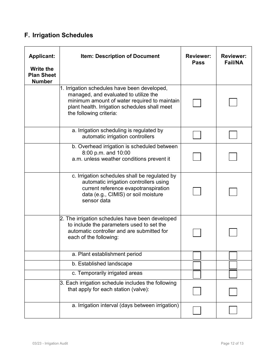 Certificate of Completion - Performance Path - Model Water Efficient Landscape Ordinance (Mwelo) - Inyo County, California, Page 18