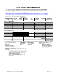 Model Water Efficient Landscape Ordinance (Mwelo) Performance Compliance Form for Projects With Greater Than 2,500 Sq Ft of Total Landscape Area - Inyo County, California, Page 2